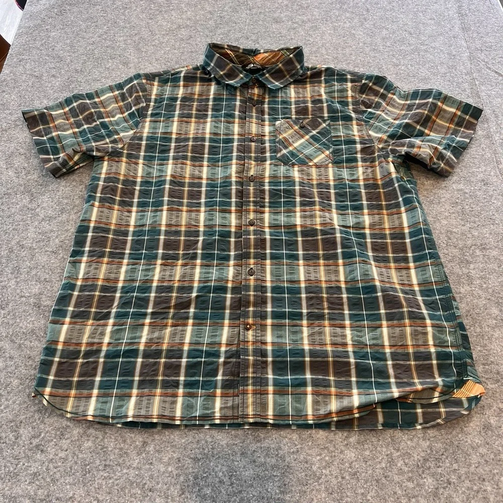 The North Face Men's Lightweight Button Up Short Plaid Size XXL